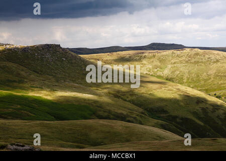 Zur Edale Kopf und Grindslow Knoll von Schweinen ist wieder da, Kinder Scout, Nationalpark Peak District, Derbyshire Stockfoto