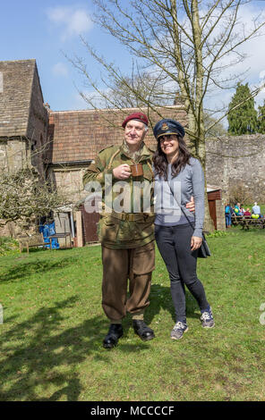 St Briavels Geschichte in Aktion Stockfoto