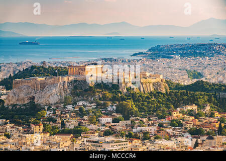 Luftaufnahme auf Athen, Griechenland Stockfoto