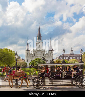 St. Louis Kathedrale in Jackson Square, New Orleans, Louisiana, USA. Stockfoto