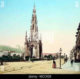 Scott Monument, die Princes Street, Edinburgh, Viktorianischen Periode Stockfoto