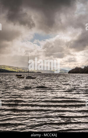 Stormy Skies Lake Bala North Wales. Stockfoto