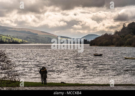 Stormy Skies Lake Bala North Wales. Stockfoto