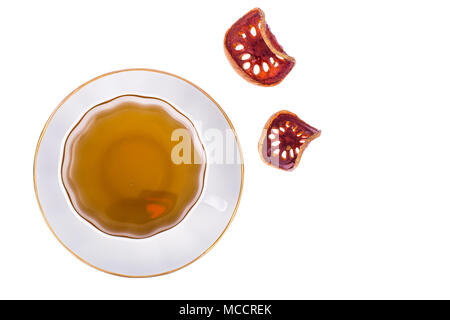 Kaffee matum in weißen Schale. Studio Foto Stockfoto