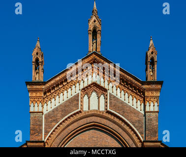 Die Fassade von Santa Maria del Carmine Kirche in Brera Viertel von Mailand. Stockfoto