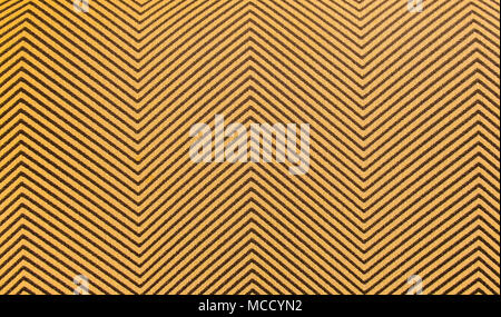 Hintergrund Textur - full frame Nahaufnahme von Braun und Gold Zick-Zack-Muster auf textile Material Stockfoto
