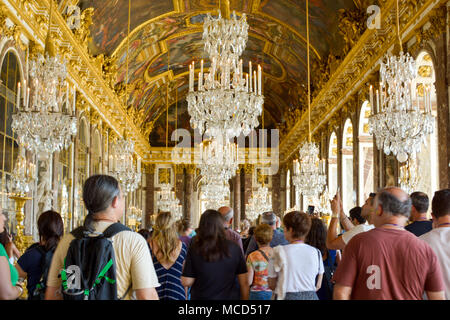 Touristen in Versailles Stockfoto