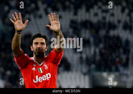 Turin, Italien. 15 Apr, 2018. Fußball, Serie A-Meisterschaft 2017-2018 15-4 2018 Juventus - Sampdoria 3-0 im Bild: buffon Credit: Unabhängige Fotoagentur/Alamy leben Nachrichten Stockfoto