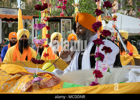 Rom, Italien, 15/04/2018: die jährliche Feier des Nagar Kirtan in Rom, Italien Stockfoto