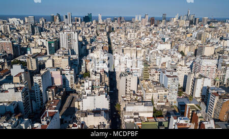 Die Antenne auf die Skyline von Buenos Aires, Argentinien Stockfoto