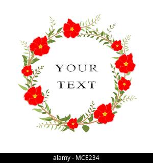 Der Vektor Dekoration mit Blumen Stock Vektor