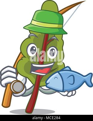 Angeln Mangold Maskottchen Cartoon Stil Vector Illustration Stock Vektor