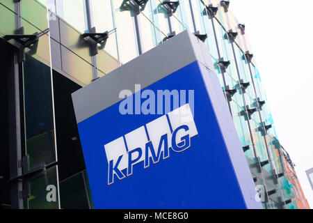 Die KPMG 61000 Quadratmeter Büro am souveränen Platz in Leeds, einer der größten Standorte außerhalb von London, strategisch in Großbritannien. Stockfoto