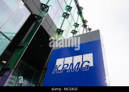 Die KPMG 61000 Quadratmeter Büro am souveränen Platz in Leeds, einer der größten Standorte außerhalb von London, strategisch in Großbritannien. Stockfoto