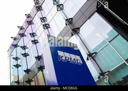 Die KPMG 61000 Quadratmeter Büro am souveränen Platz in Leeds, einer der größten Standorte außerhalb von London, strategisch in Großbritannien. Stockfoto