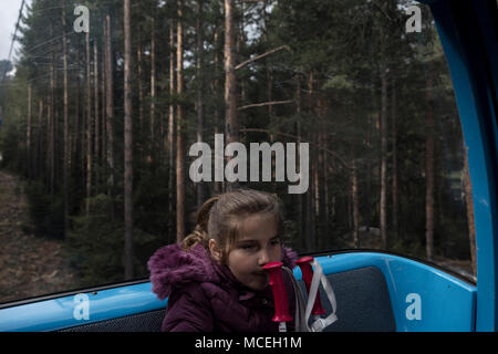 Bansko, Bulgarien am 6. April 2018. Stockfoto