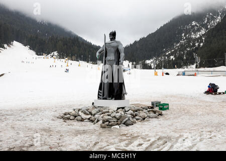 Bansko, Bulgarien am 6. April 2018. Stockfoto