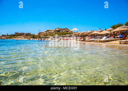 Paraga Beach. Insel Mykonos. Ciclades Inseln. Griechenland Stockfoto