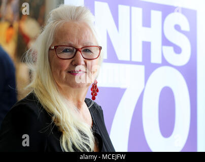 Aneira Thomas, das erste Baby auf dem NHS, geboren zu werden, folgenden Adressierung die Unison Gesundheit Konferenz an der Brighton Centre. Stockfoto