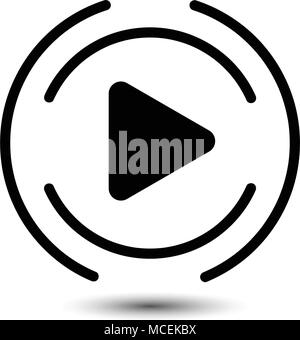 Play Symbol Vektor isoliert. Vector Illustration. Web Icon Stock Vektor