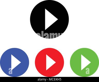 Play Symbol Vektor isoliert. Vector Illustration. Web Icon Stock Vektor