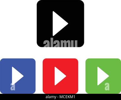 Play Symbol Vektor isoliert. Vector Illustration. Web Icon Stock Vektor