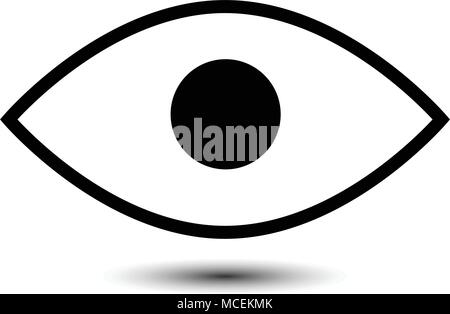 Auge Symbol Vektor isoliert. Blick glyph Icon Stock Vektor