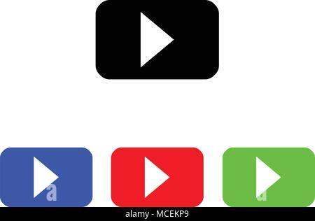 Play Symbol Vektor isoliert. Vector Illustration. Web Icon Stock Vektor