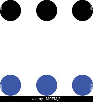 Drei Punkte Symbol. drei Punkte symbol Vektor Illustration für Web site, mobile Anwendung Stock Vektor