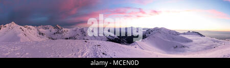 Winter Panorama von Kasprowy Wierch, Zakopane, Polen, polnische Tatra Stockfoto