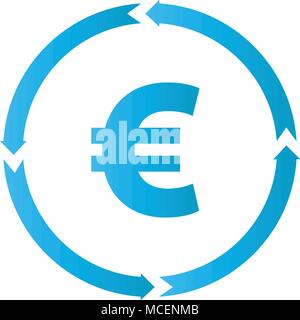 Euro Umsatz Symbol, Vector Illustration Euro Symbol Stock Vektor