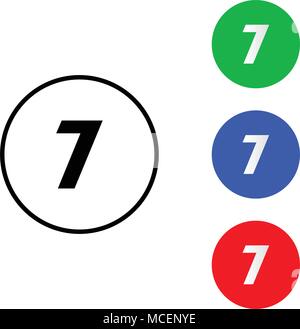 Nummer 6 Symbol Vektor. Vektor Darstellung. flat und Outline style Stock Vektor