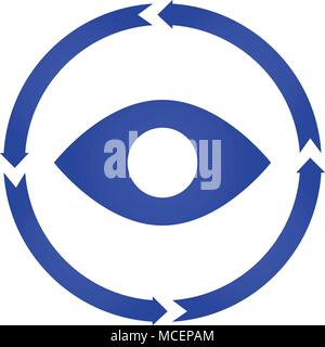 Auge das Symbol für Abbiegeinformationen. Vektor Darstellung. flat Style Stock Vektor