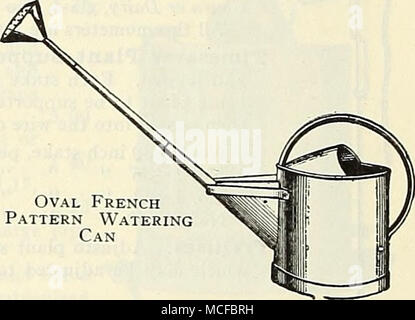 . Oval französische Muster Gießkanne oben Dosen sind verzinkt, schwere Dosen, die von sehr guter Qualität. Licht Dosen haben eine Rose; schwere Dosen zwei. Extra Rosen, für schwere Dosen nur 75 Licht runden Dosen verschickt werden kann, Porto 25 cts. Zusätzliche. Schwere Ausführung Dosen sind nicht mailable. Niedrige Muster oder Fern, für Gewächshaus, verzinkt, 4 Qts. 3 50 Fenster Gartenbewässerung Can. Gut gemacht, ovale Form, mit einem 12-Zoll ausgestattet, ordentlich Brüniertem in Laub grün oder weiß. Kapazität, 2 Quart, $ 2,25, Postpaid 2 50 Jät-. Eureka, 50 cts., Paketpost, 60 cts.; mit 2-Fuß-Griff, 65 cts., Paketpost, 75c Stockfoto