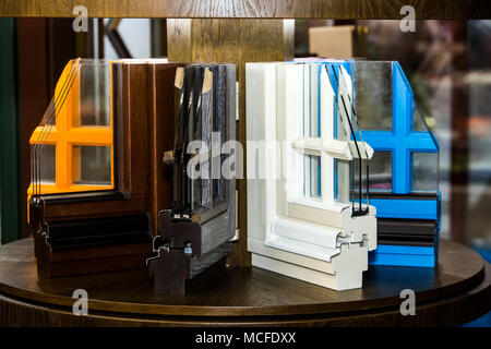 Bunte Fenster Profile Stockfoto