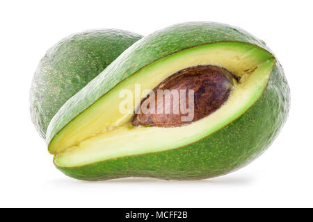 Avocado, isoliert auf weißem Hintergrund Stockfoto