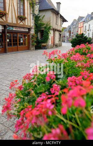 Die schönen historischen mittelalterlichen Dorf Rochefort en Terre im Morbihan Bretagne Frankreich und ein Petite Cité de Caractére bezeichnet. Stockfoto