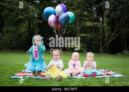 Babys 1. Geburtstag Stockfoto