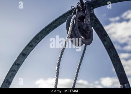 Rusty Riemenscheibe von Gut Stockfoto