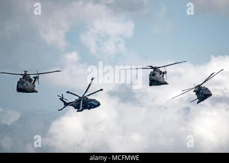 Die Commando Hubschrauber tritt Merlin HC Mk 3/3 A und 3i Stockfoto