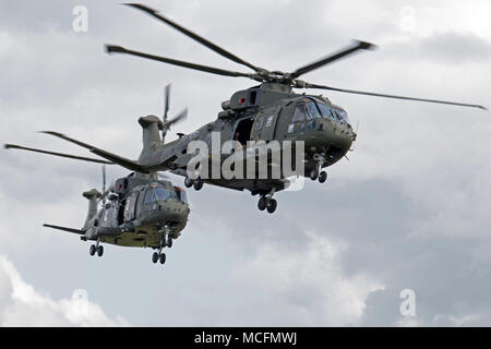 Die Commando Hubschrauber tritt Merlin HC Mk 3/3 A und 3i Stockfoto