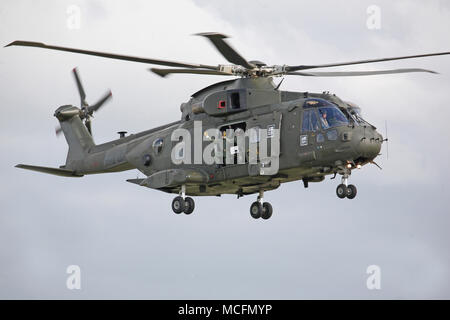 Einer der 846 Merlin H C Mk3, die derzeit von 846 NAS geflogen werden an Yeovilton Stockfoto