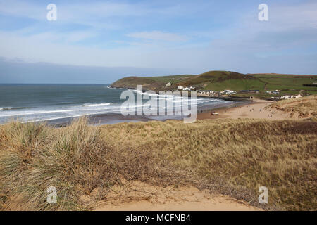 Allgemeine Ansichten von Croyde, Braunton, North Devon, Großbritannien. Stockfoto