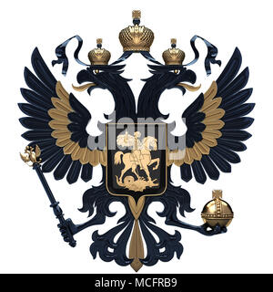 Goldene Wappen von Russland Stockfoto