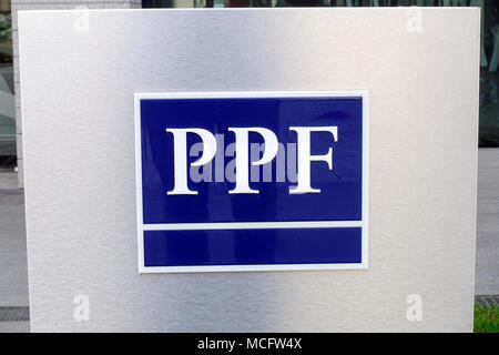 PPF-Logo, PPF-Mitglied der Gruppe, Tschechische Republik Stockfoto