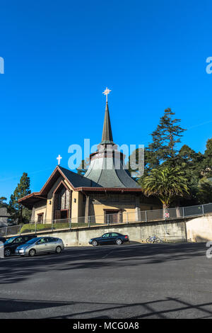 Mill Valley, Kalifornien, USA - Dezember 3, 2017: Blick von Unserer Lieben Frau vom Berg Karmel Kirche Stockfoto