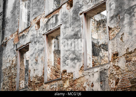 Historische Gebäude Fassade Ruine in Panama City (Casco Viejo) Stockfoto