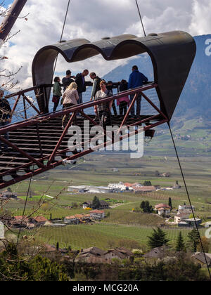 Suche gucker von Matteo Thun, die Gärten von Schloss Trauttmansdorff, Bozen-South Meran-Merano, Provinz Südtirol, Italien Stockfoto