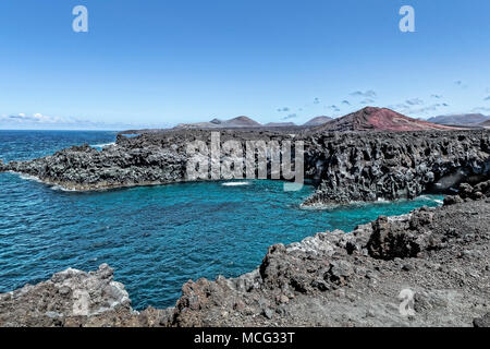 Lanzarote - Lava Felsen von Los Hervideros Stockfoto