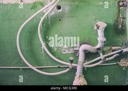 Wasser- und Abwasserleitungen Stockfoto